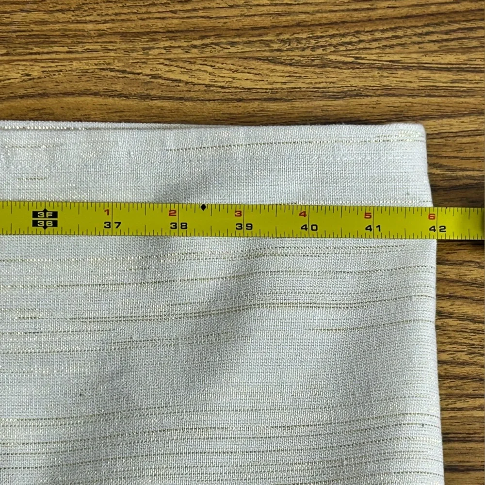 LuxeHabitat Golden Thread and Cream Tablecloth Approx. 60 X 168” 70% Cotton